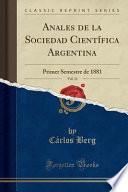 Anales de La Sociedad Cientifica Argentina, Vol. 11