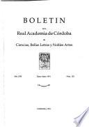 Boletín de la Real Academia de Córdoba de Ciencias, Bellas Letras y Nobles Artes