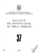 Boletín del deposito legal de obras impresas