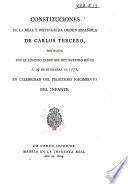 Constituciones de la real y distinguida Orden Española de Carlos Tercero
