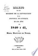 Diario de los sucesos de la revolución en la provincia de Antioquía en los años de 1840-1841
