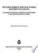 Estudios sobre el republicanismo histórico en España