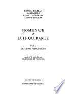 Homenaje a Luis Quirante: Estudios filológicos