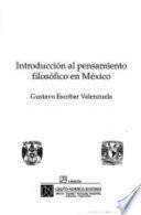 Introducción al pensamiento filosófico en México