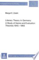 Literary Theory in Germany