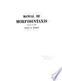 Manual de morfosintaxis