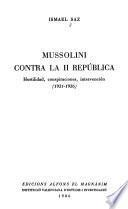 Mussolini contra la II República