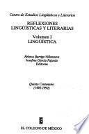 Reflexiones lingüísticas y literarias: Lingüística